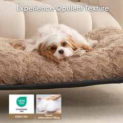 EHEYCIGA XXL dog bed polyester-fill padding supports joints and reduces pressure.