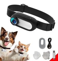 ehomful cat collar camera captures full HD 1080p from pet's perspective