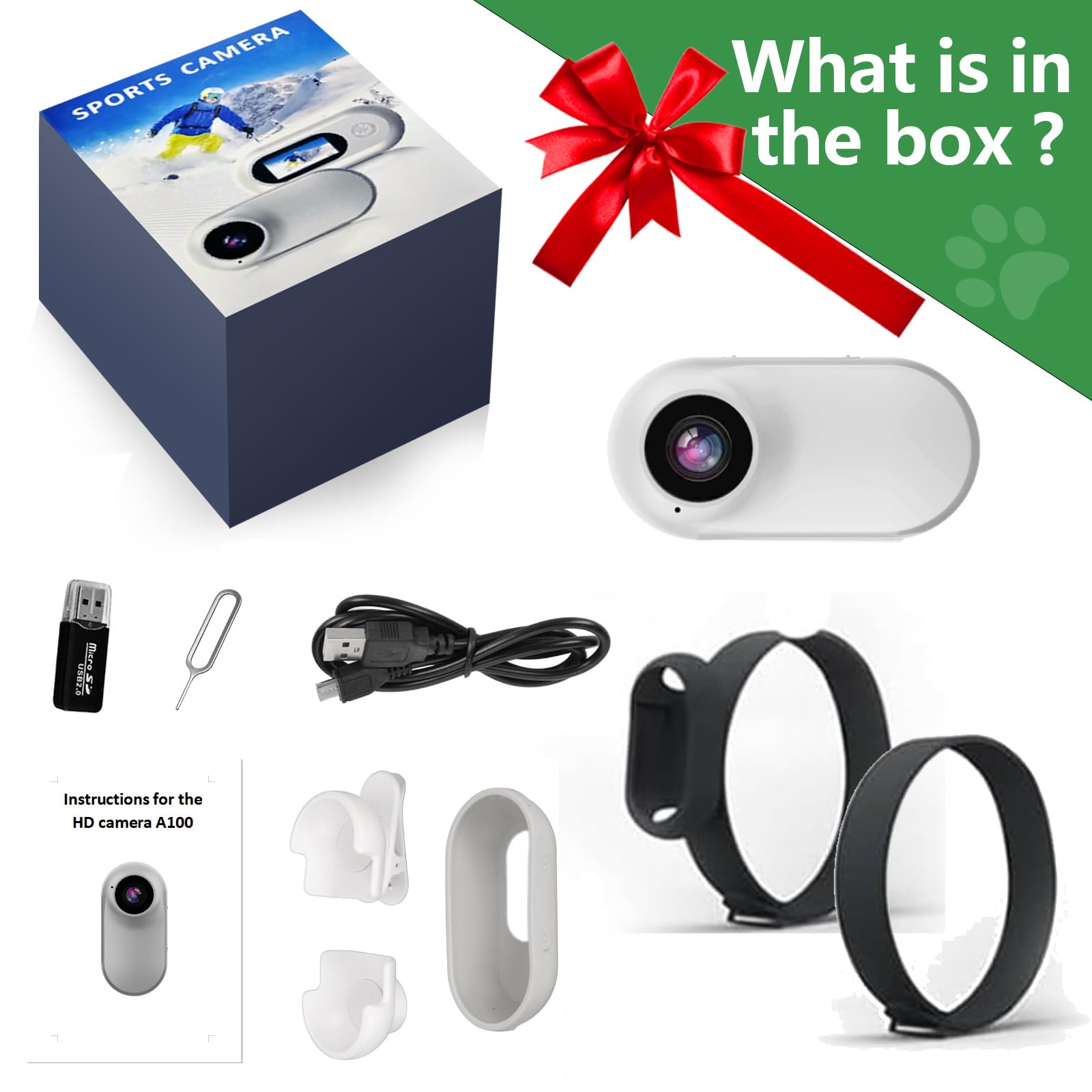 ehomful cat collar camera no WiFi records locally and stores footage