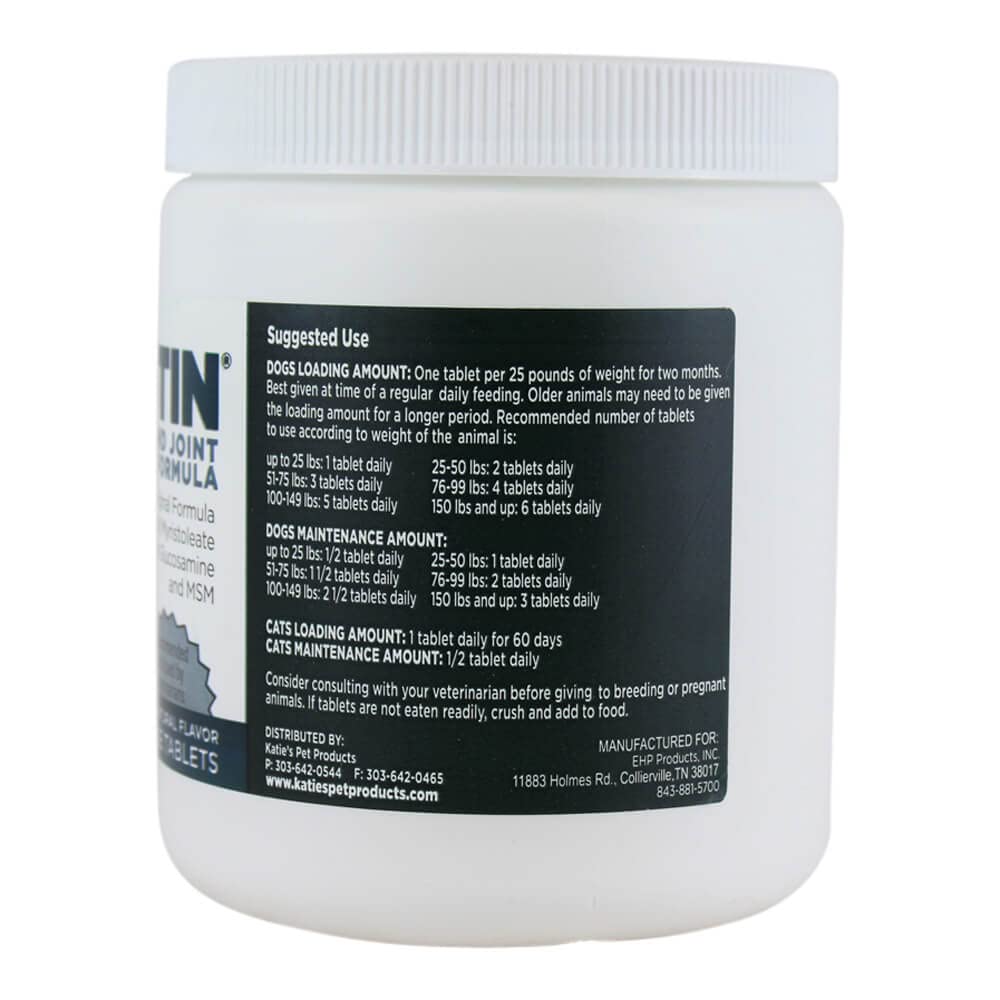 EHP Myristin canine joint bottle image emphasizing convenient dosing for dogs