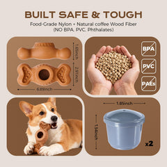 EHWZ Freeze Bone dog toy sturdy-base shot emphasizes one-piece construction