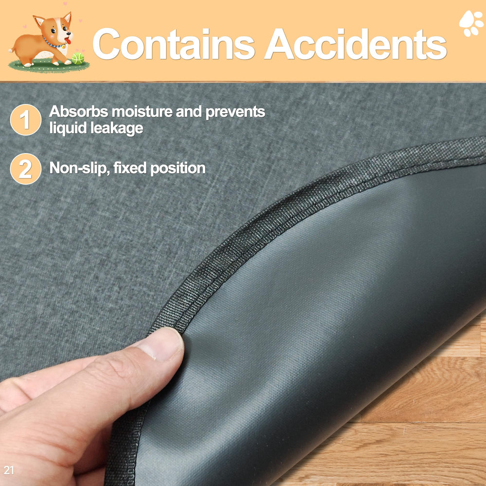 Ehzyaz dog crate mat liner folds compactly for on-the-go training and placement.
