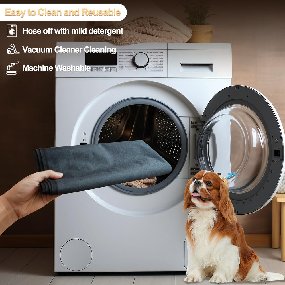 Ehzyaz dog crate mat liner is versatile as a potty pad or under-crate protector.