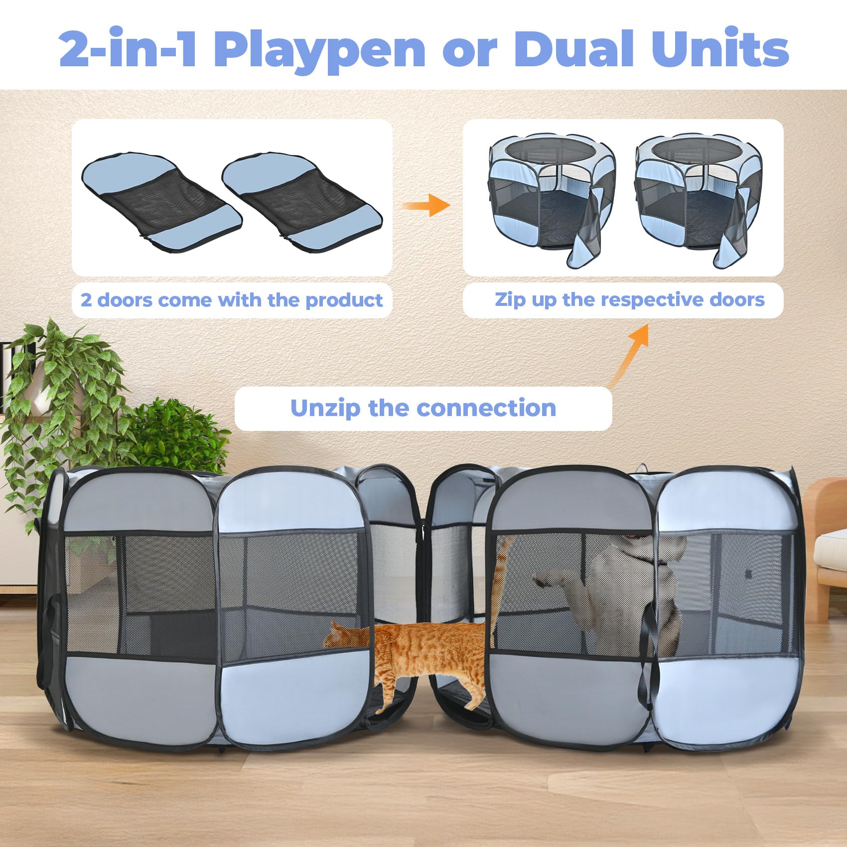 EighteenTek stable-structure keeps pets safe during playtime.
