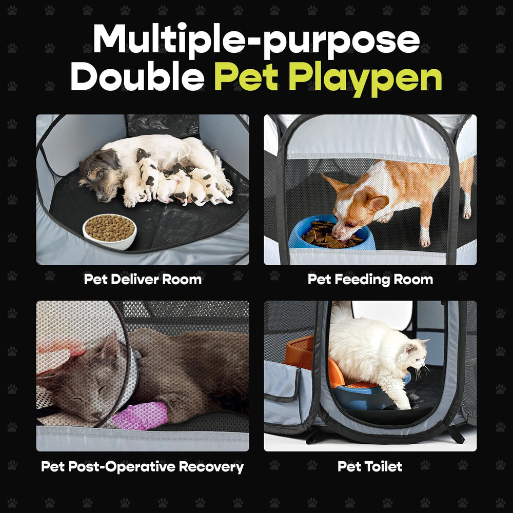 EighteenTek XLarge dual zippers enhance pet security