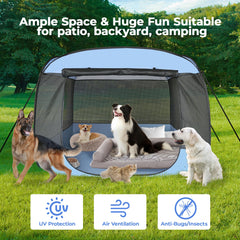 EighteenTek XLarge Popup 360-degree mesh walls maximize airflow.