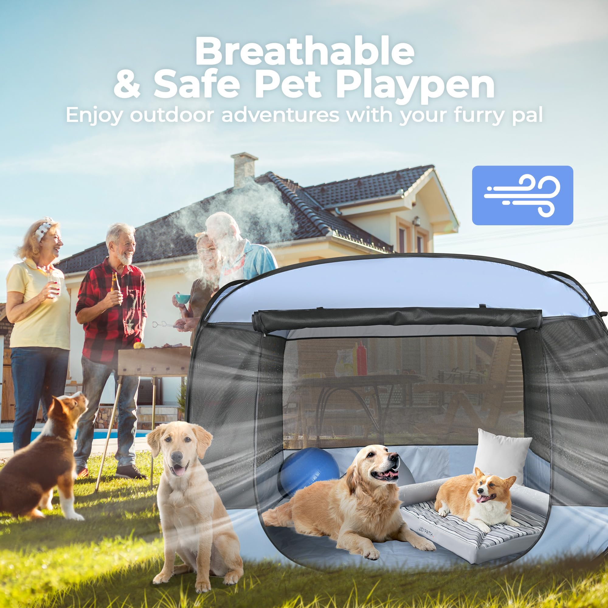 EighteenTek XLarge Popup versatile indoor-outdoor haven for pets.