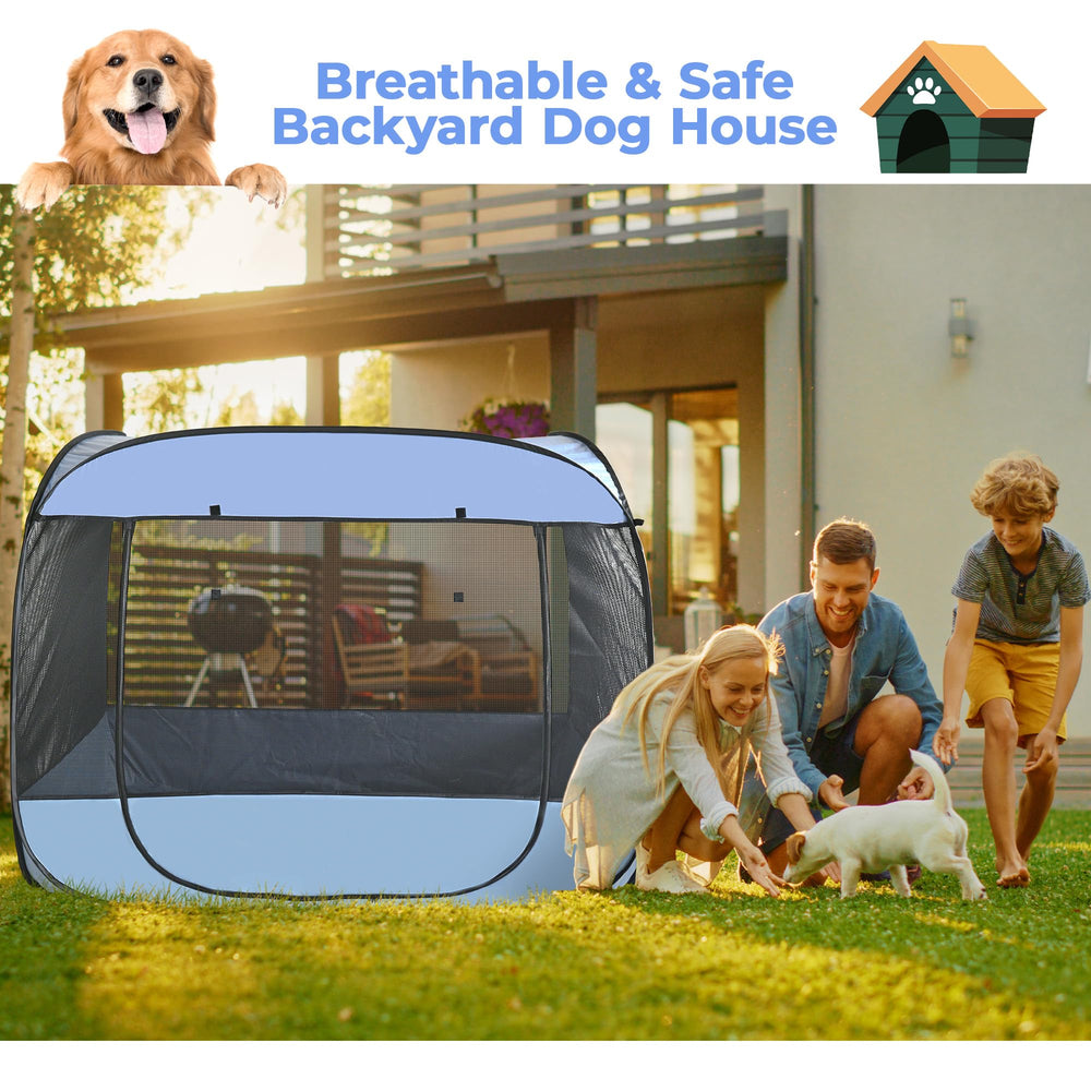 EighteenTek XLarge Popup reinforced steel frame ensures sturdy containment.