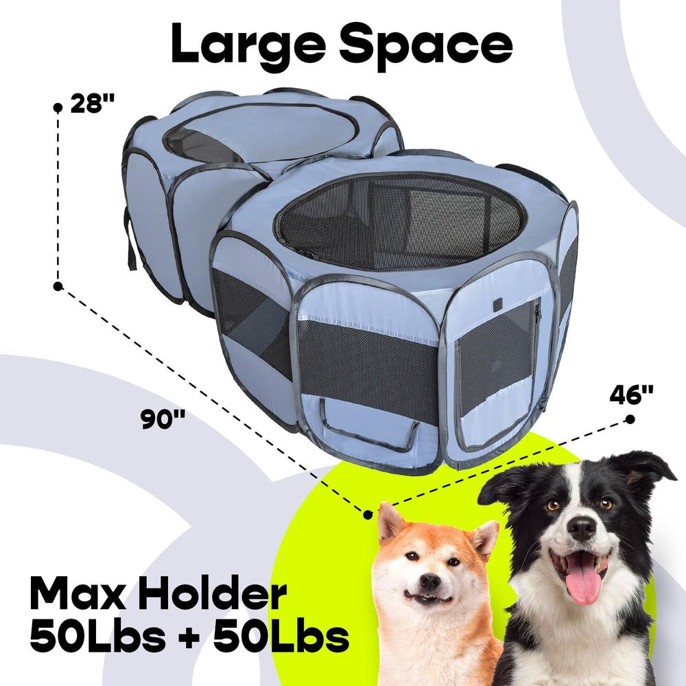 EighteenTek XLarge sturdy metal frame maintaining stability during play