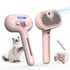 Eilimy pet grooming brush mist spray close-up highlights soft bristles for gentle grooming.