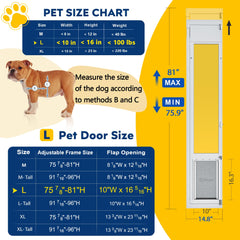 Eillion large-dog-door aluminum-frame close-up highlights sturdy construction.