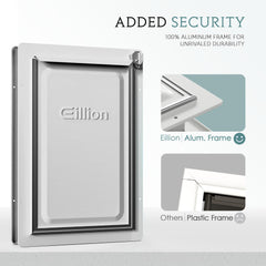 Eillion metal closing panel close-up demonstrates enhanced weather insulation.