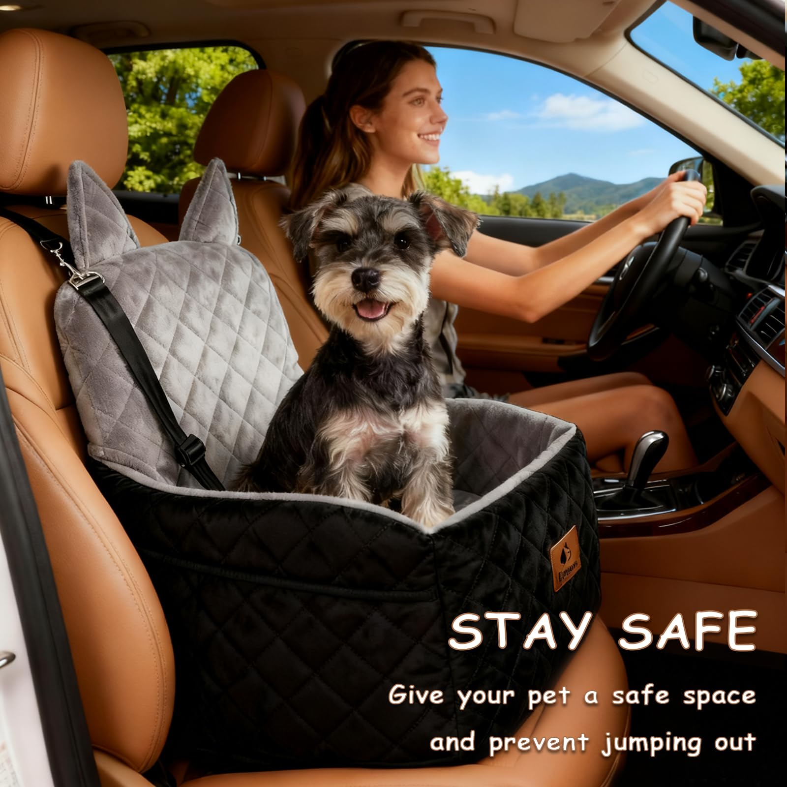 Eimuzure dog car seat detachable cover simplifies cleaning after muddy outings