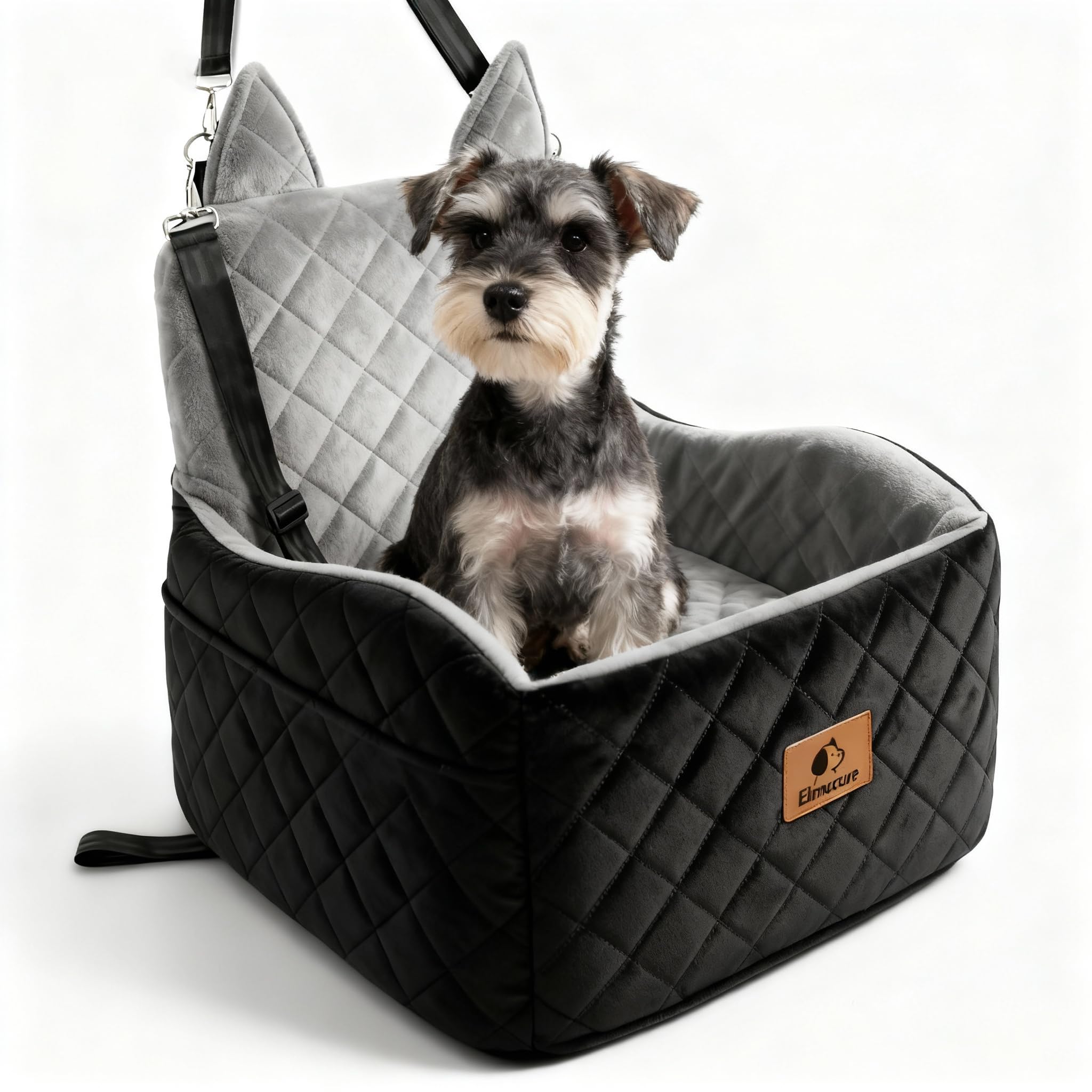 Eimuzure dog car seat elevated view showcases calmer rides for small dogs
