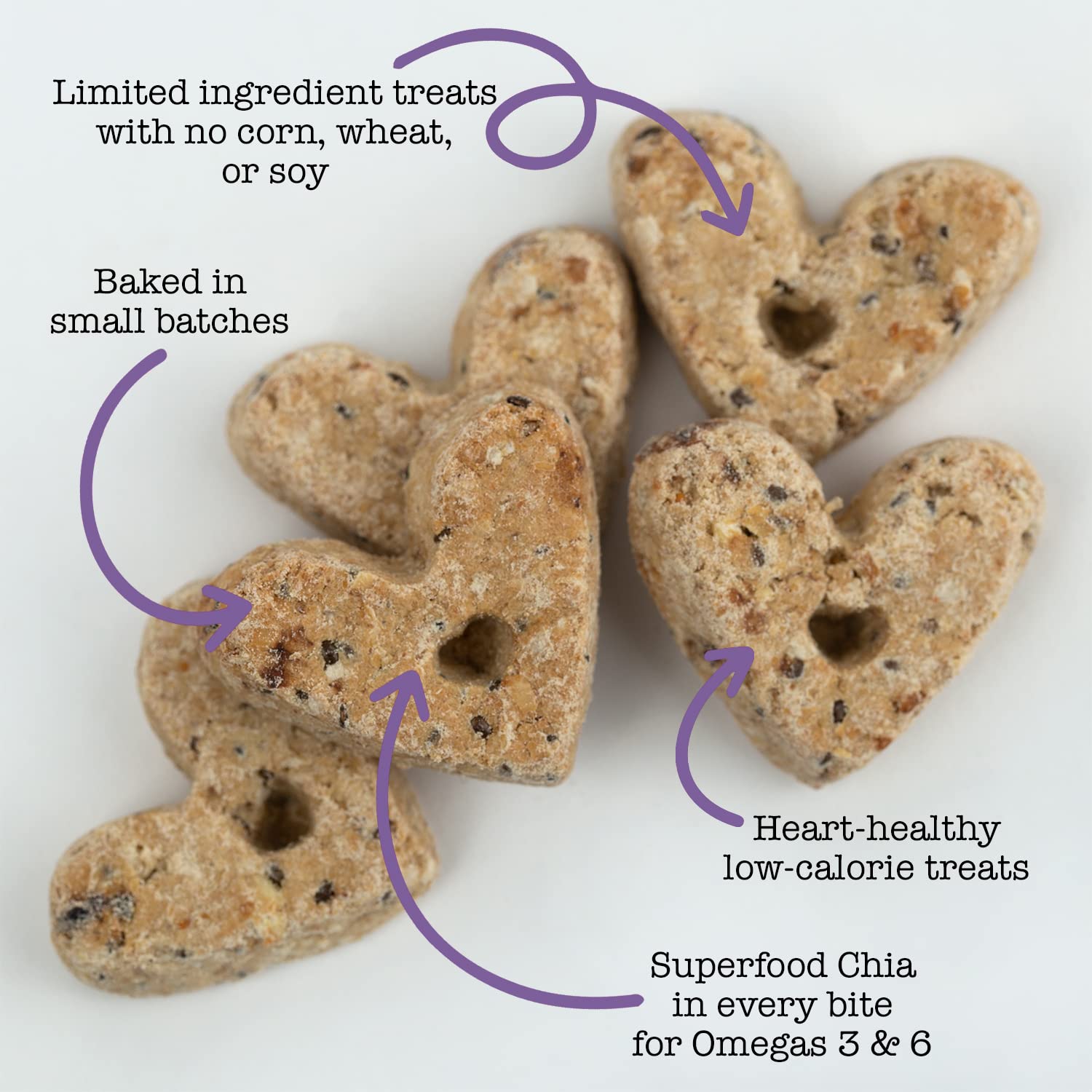 Einstein Pets Everydays PB’N Jelly ingredients with chia and blueberries for antioxidants