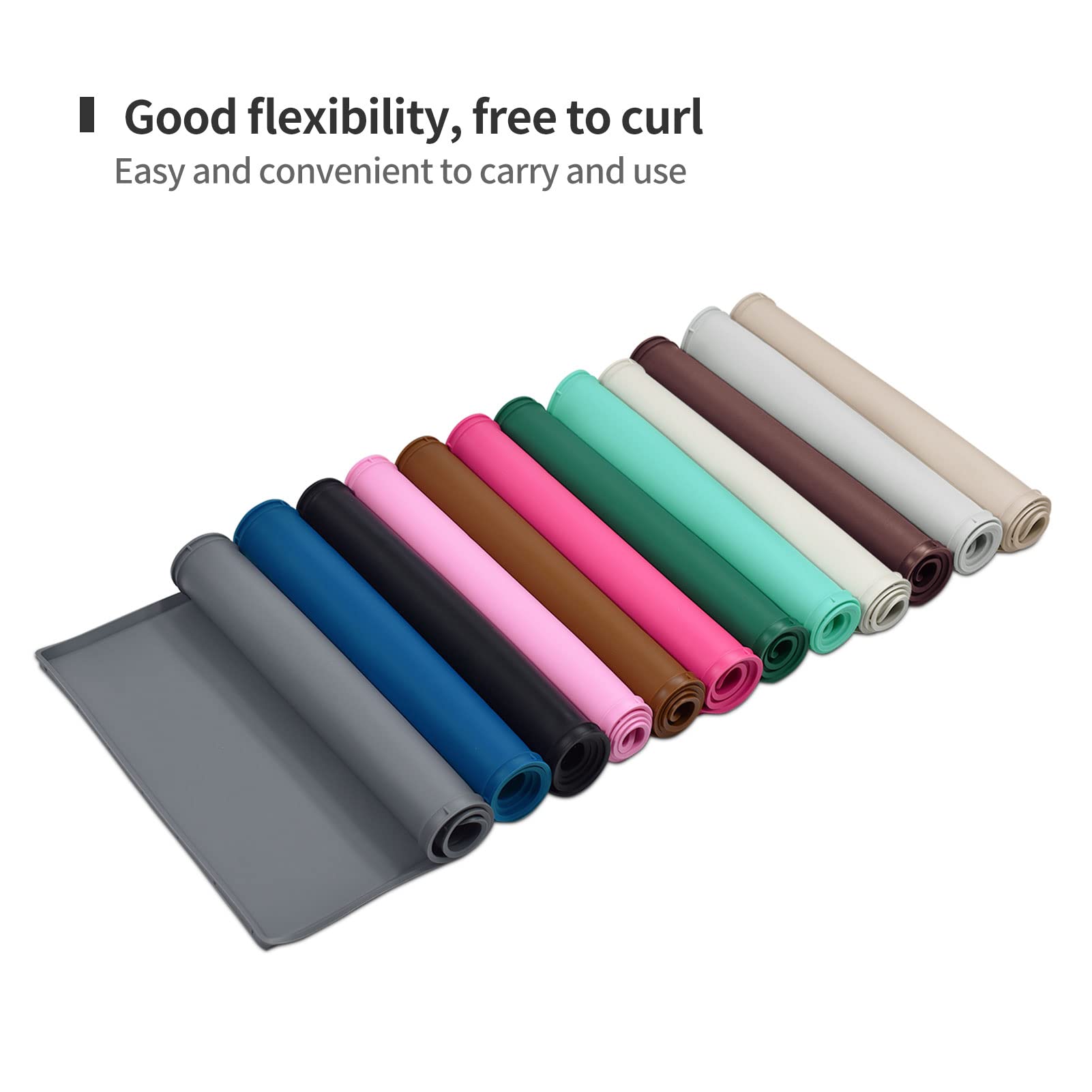 EIOKIT dog food mat bowl placement highlights non-slip surface to prevent sliding.