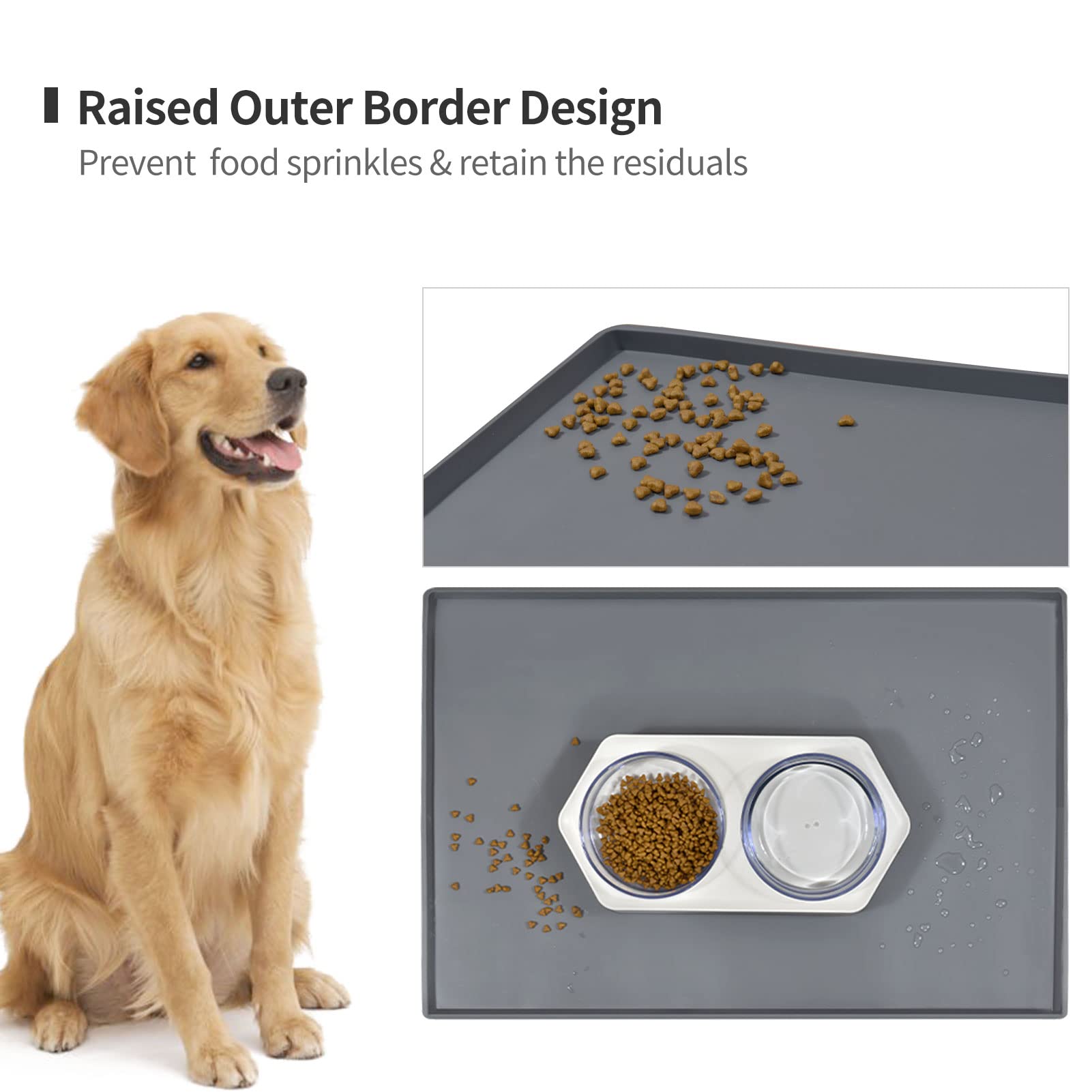 EIOKIT dog food mat under sink demonstrates versatile storage and simple cleanup.