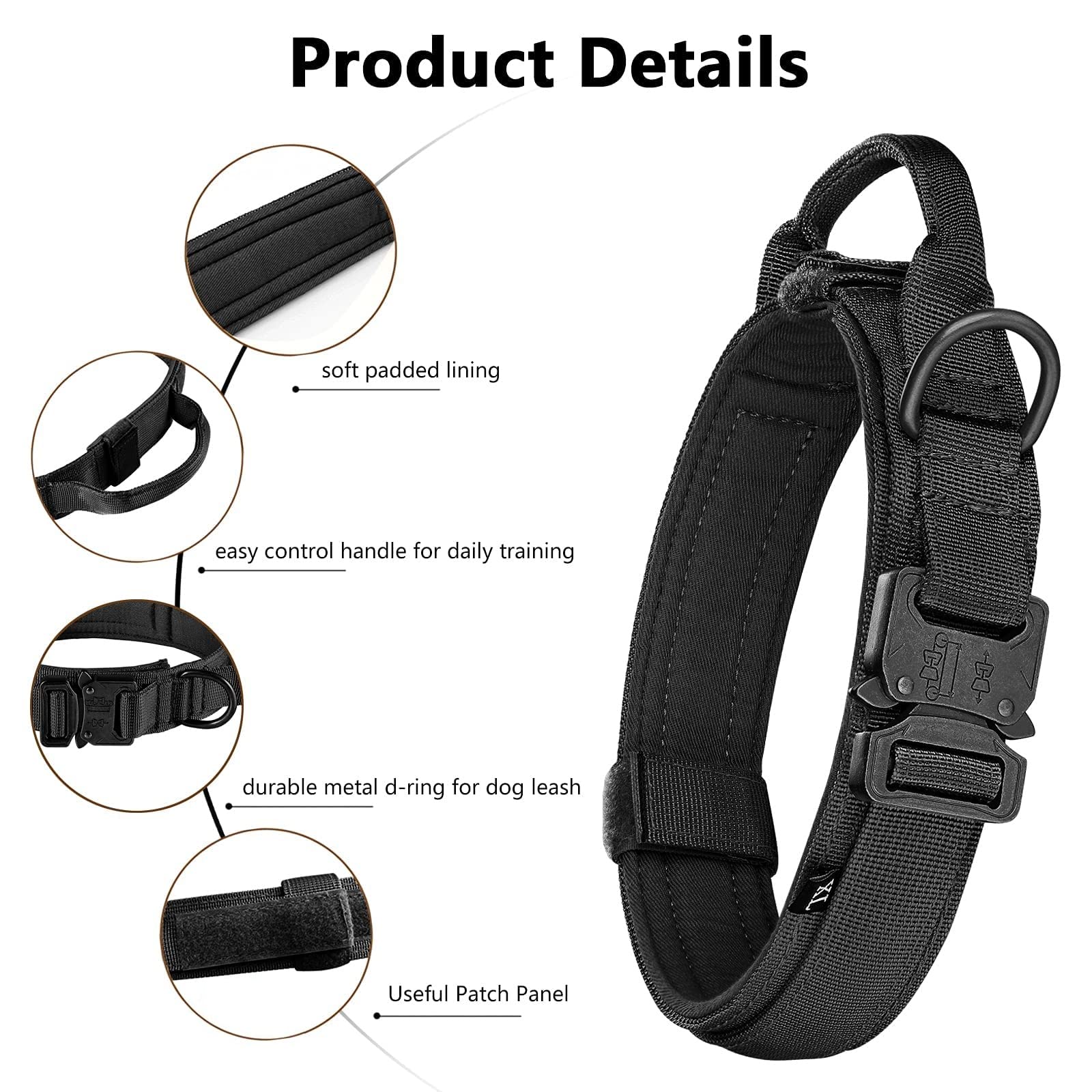 Eitchen elastic leash feature: reduces pull impact during sudden starts.