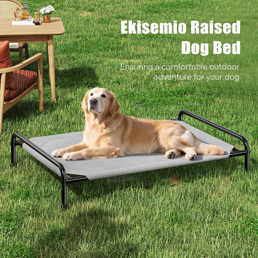 Ekisemio grey finish blends with home or yard decor.