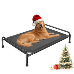 Ekisemio elevated dogs bed side view highlights sturdy frame for large dogs