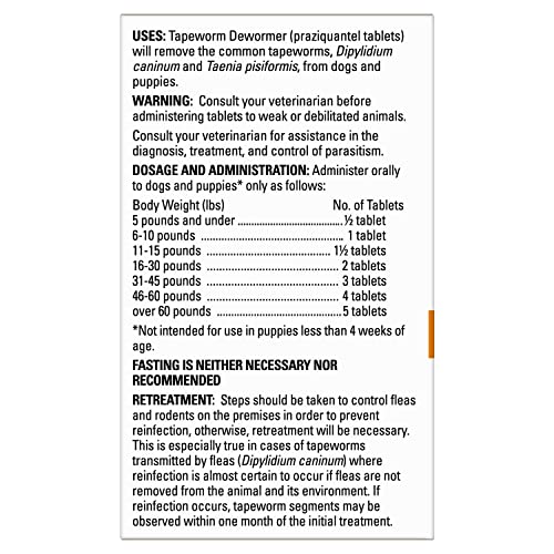 Elanco Tapeworm Dewormer safe-storage away from children and pets