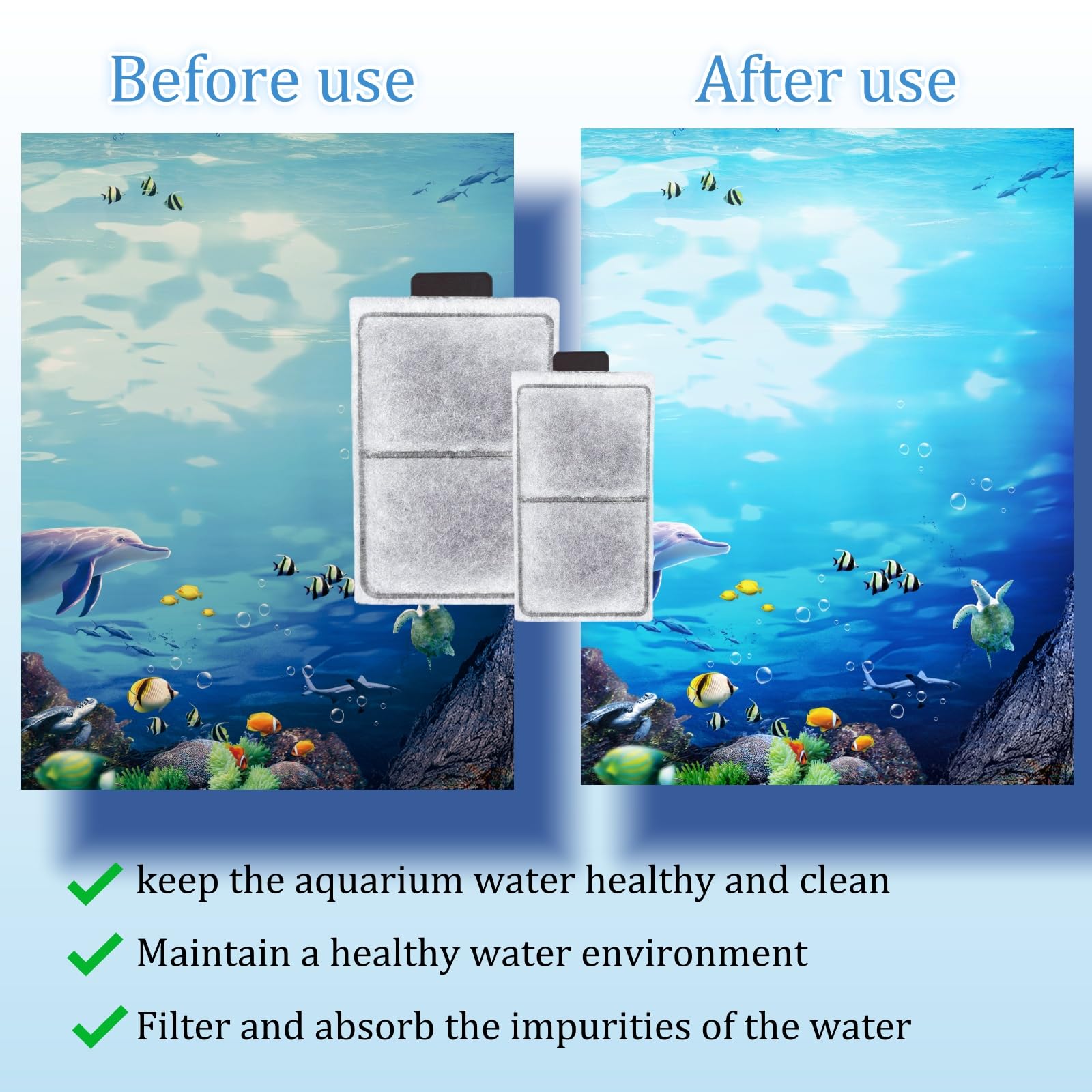 ELCCOTYA PF-L water stability image illustrates balanced pH and clearer aquarium water.
