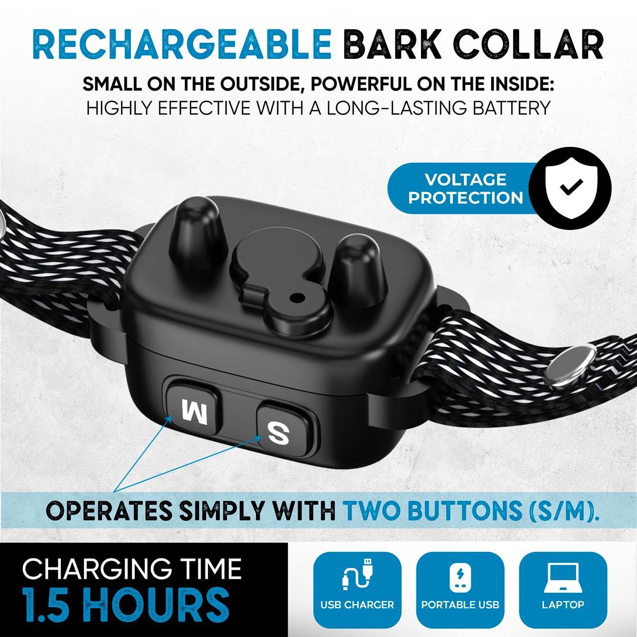 ELECANE bark collar offers three beep and vibration modes for flexible cues