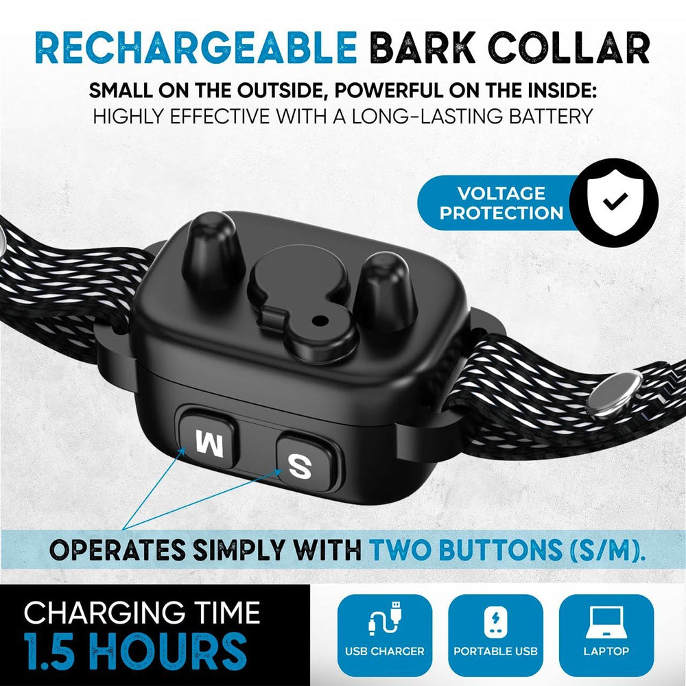 ELECANE bark collar offers three beep and vibration modes for flexible cues