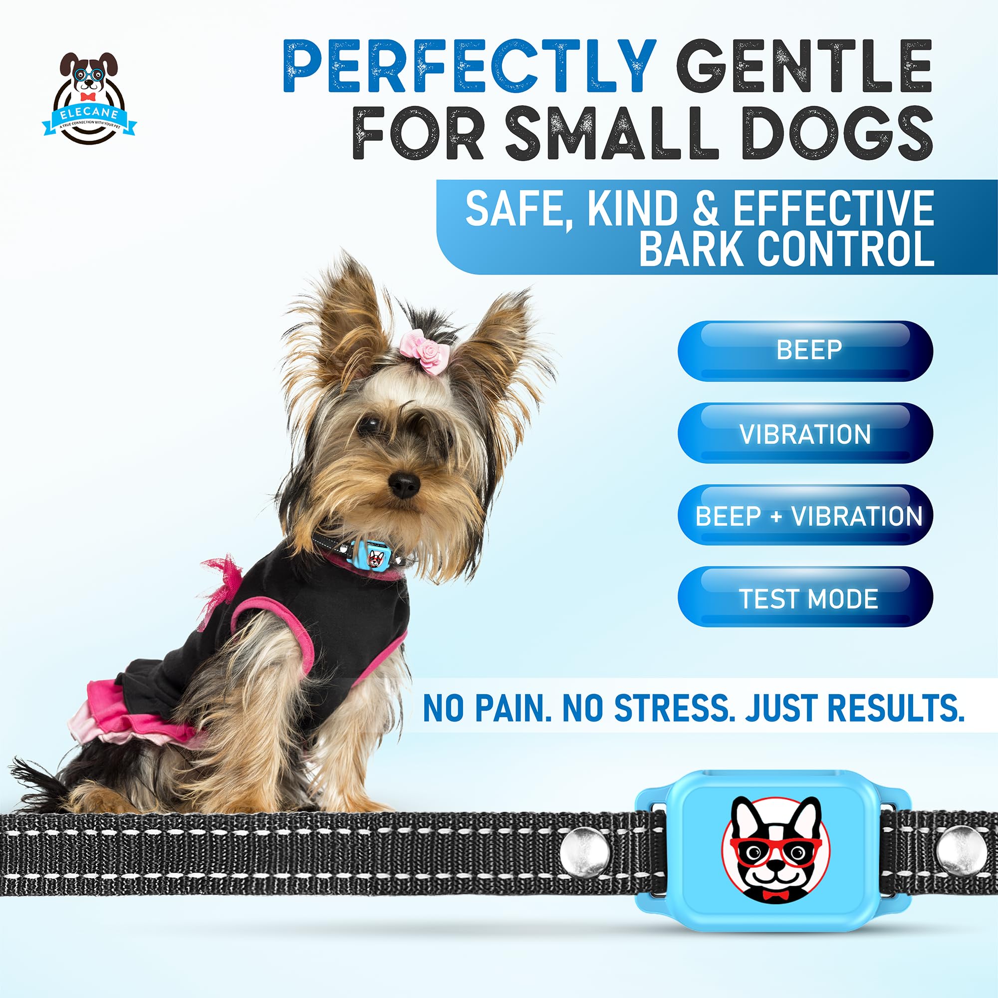 ELECANE Bark Collar IP67 waterproof for outdoor training in any weather