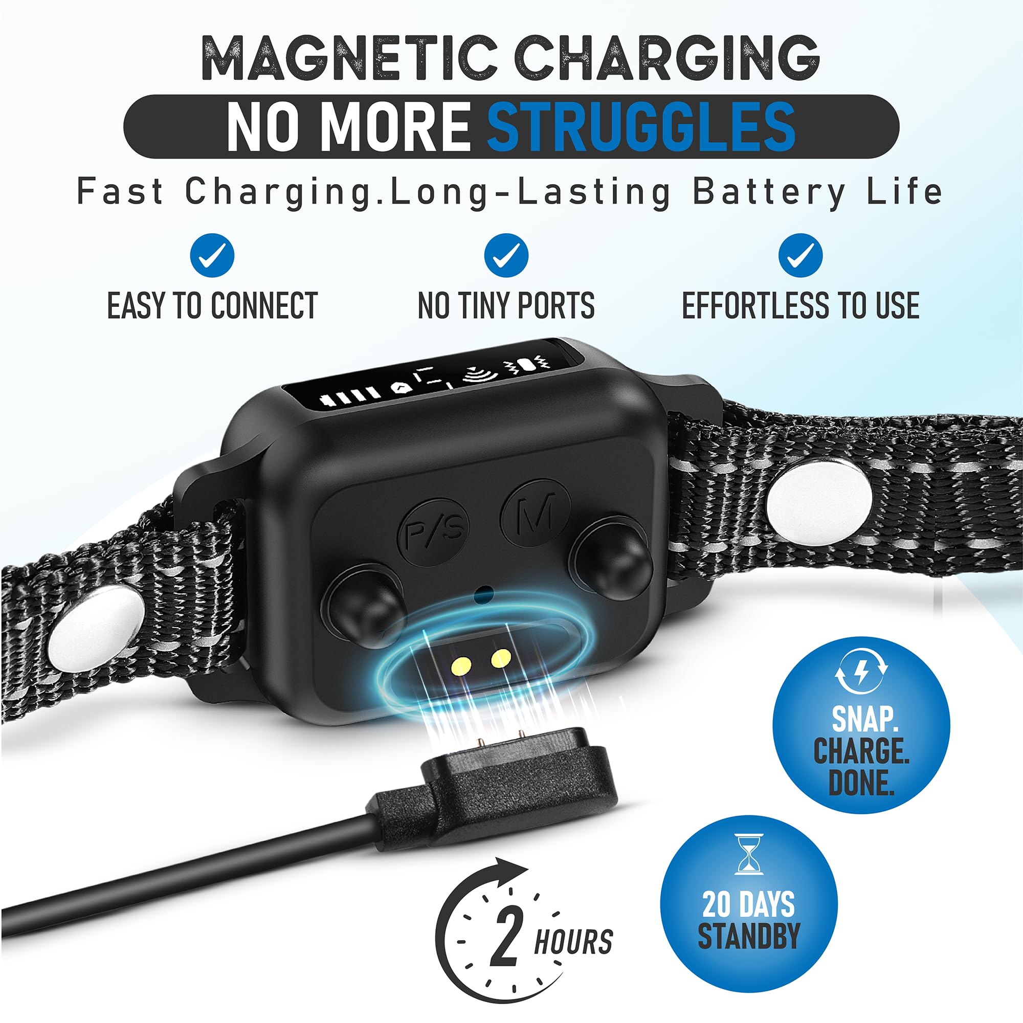 ELECANE bark collar provides adjustable sensitivity levels for customized training.
