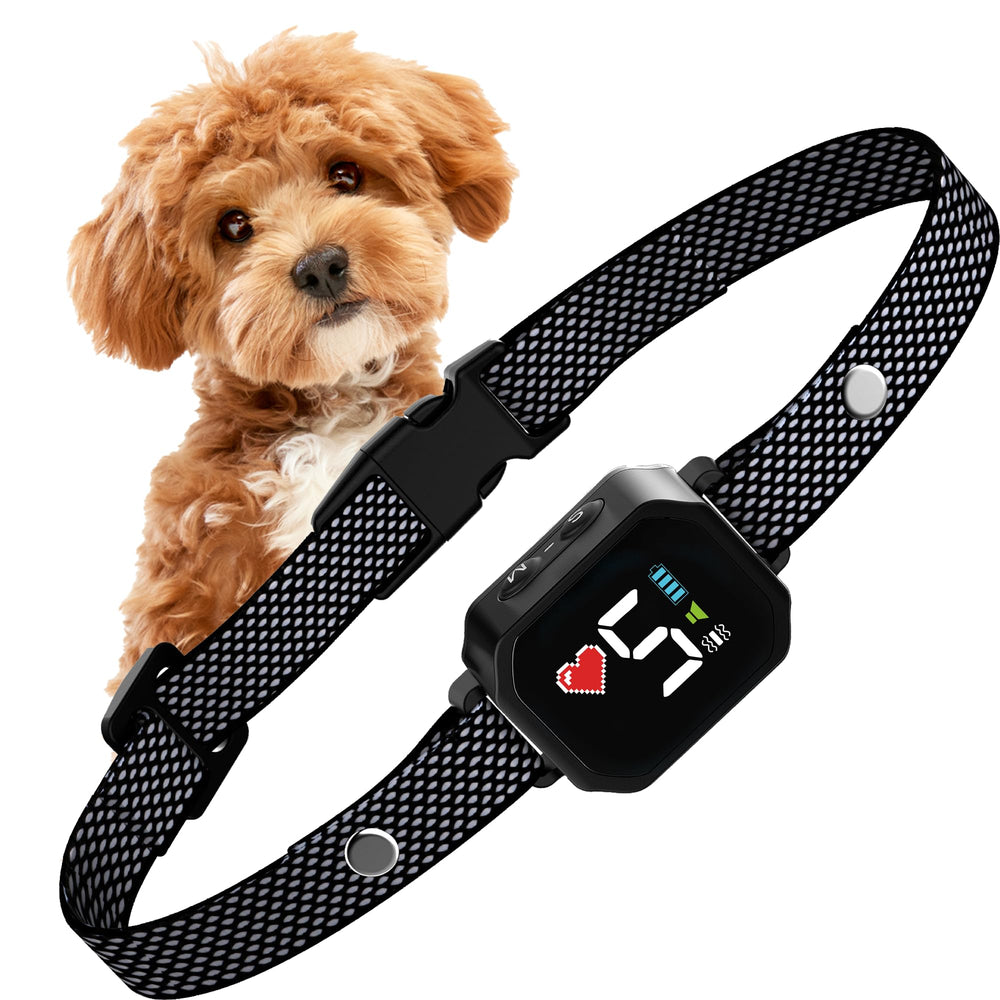 ELECANE bark collar for small dogs fits 7-24 inch necks for gentle training.