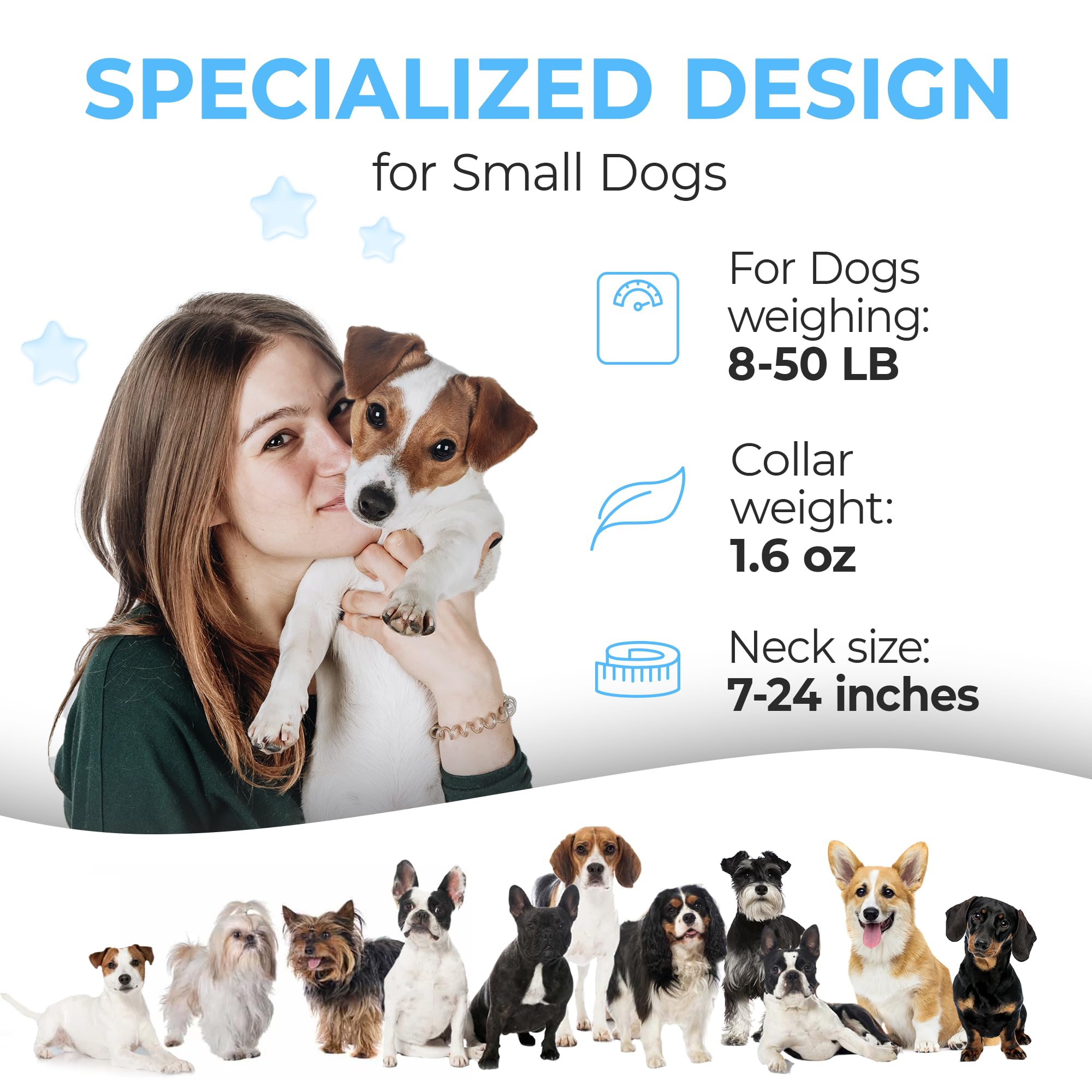 ELECANE bark collar IP67 waterproof for rain, beach, and water-loving dogs.