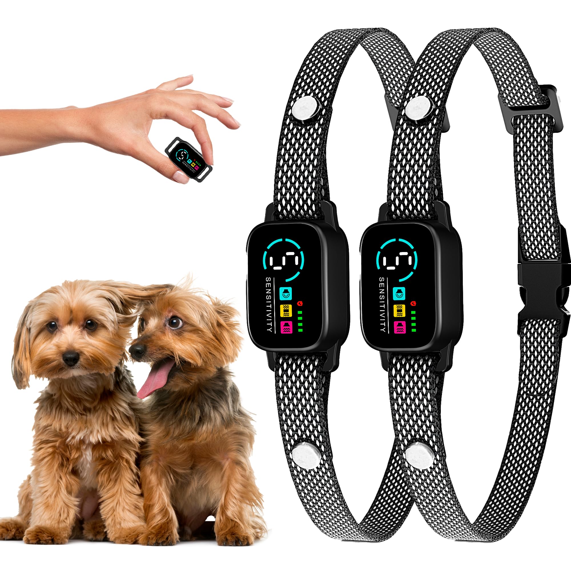 ELECANE bark collar small dogs pack front for quick humane training setup