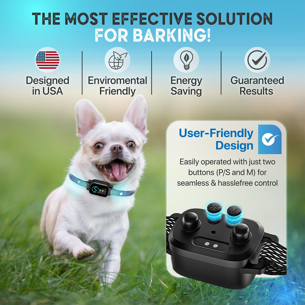 ELECANE bark collar waterproof IP67 ready for rain or outdoor play