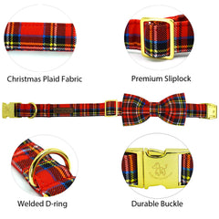 Elegant little tail collar bow detail handmade for seasonal charm
