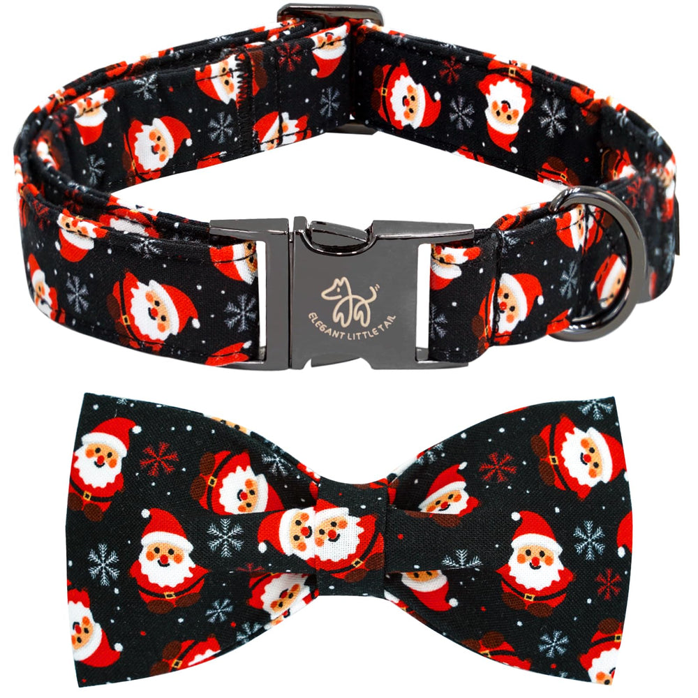 Elegant little tail Christmas dog collar with red buckle for festive photos and daily wear.
