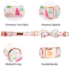 Elegant little tail Christmas tree collar closeup showing durable stitching