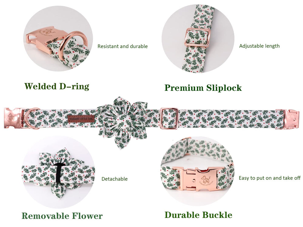 Elegant little tail cotton dog collar with reinforced stitching for durability.