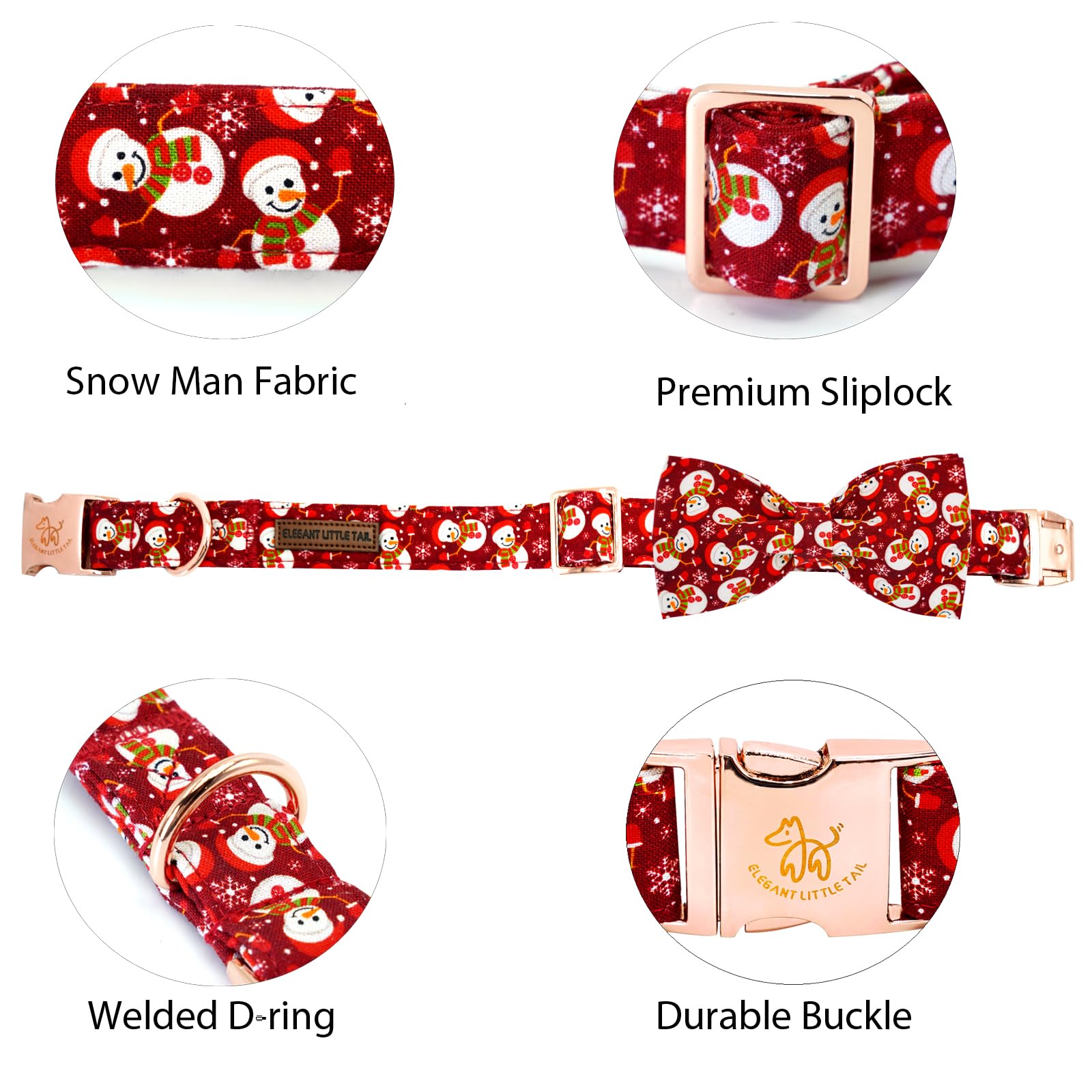Elegant little tail cotton dog collar offers soft durable comfort for everyday wear