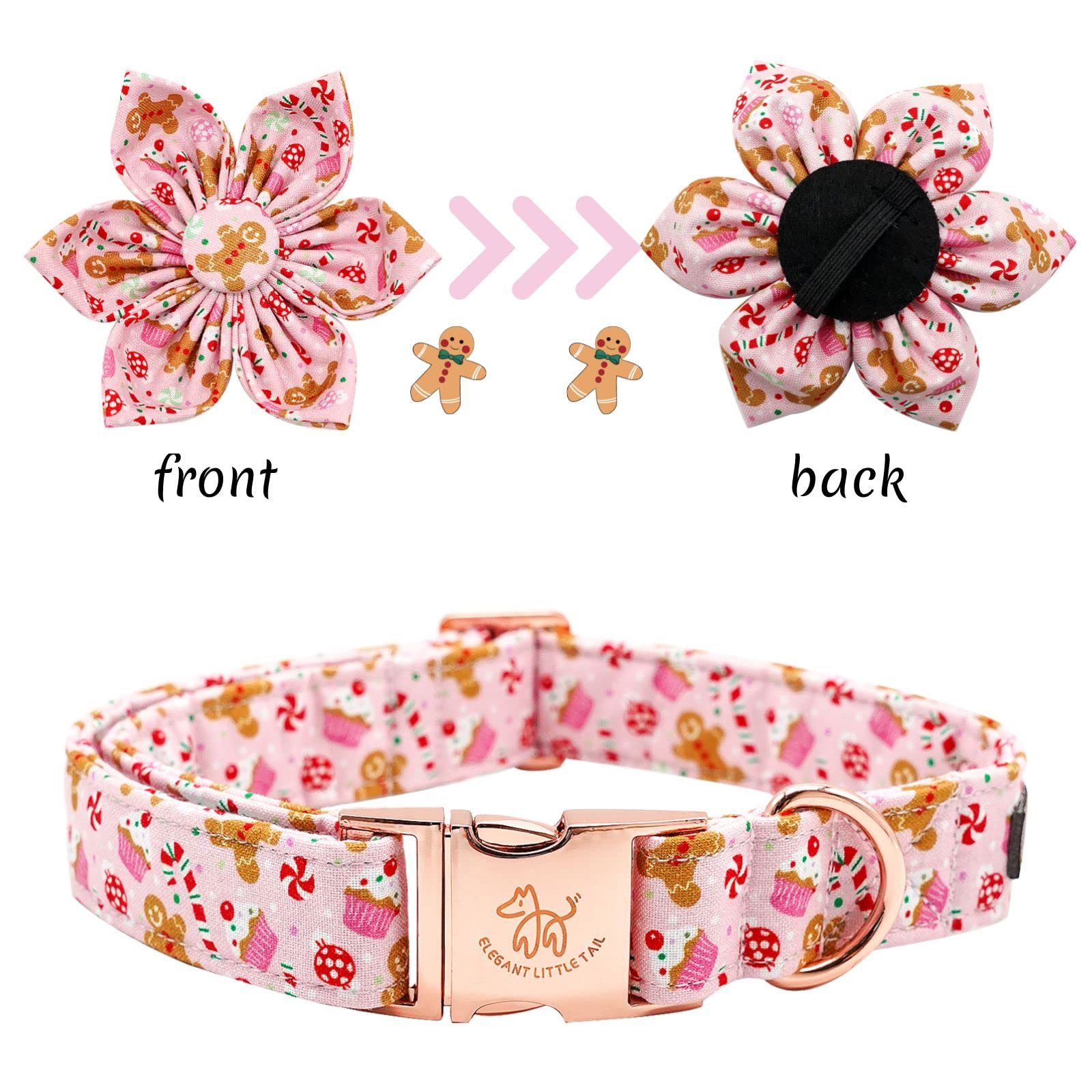 Elegant little tail adjustable neck dog collar ensures secure comfortable fit
