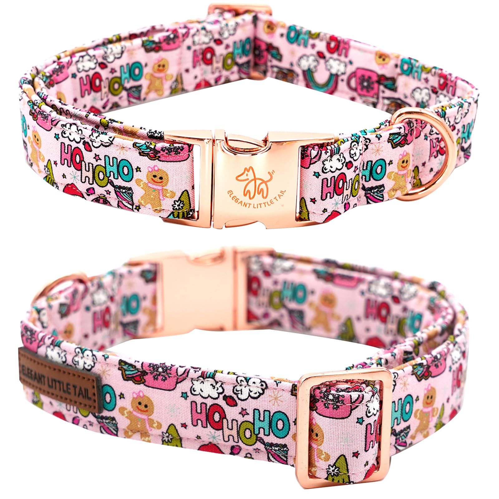 Elegant Little Tail summer-themed dog collar highlights bright patterns and comfort
