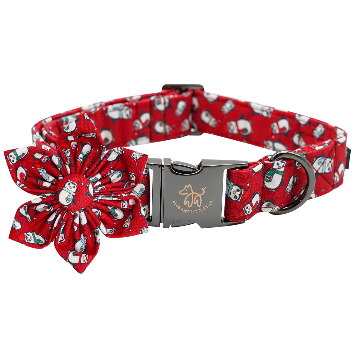 Elegant Little Tail flower collar with removable flower for festive style