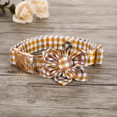 Elegant little tail Flower Dog Collar adjustable neck for a comfortable fit.