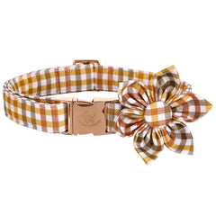 Elegant little tail Flower Dog Collar with removable flower for versatile styling.