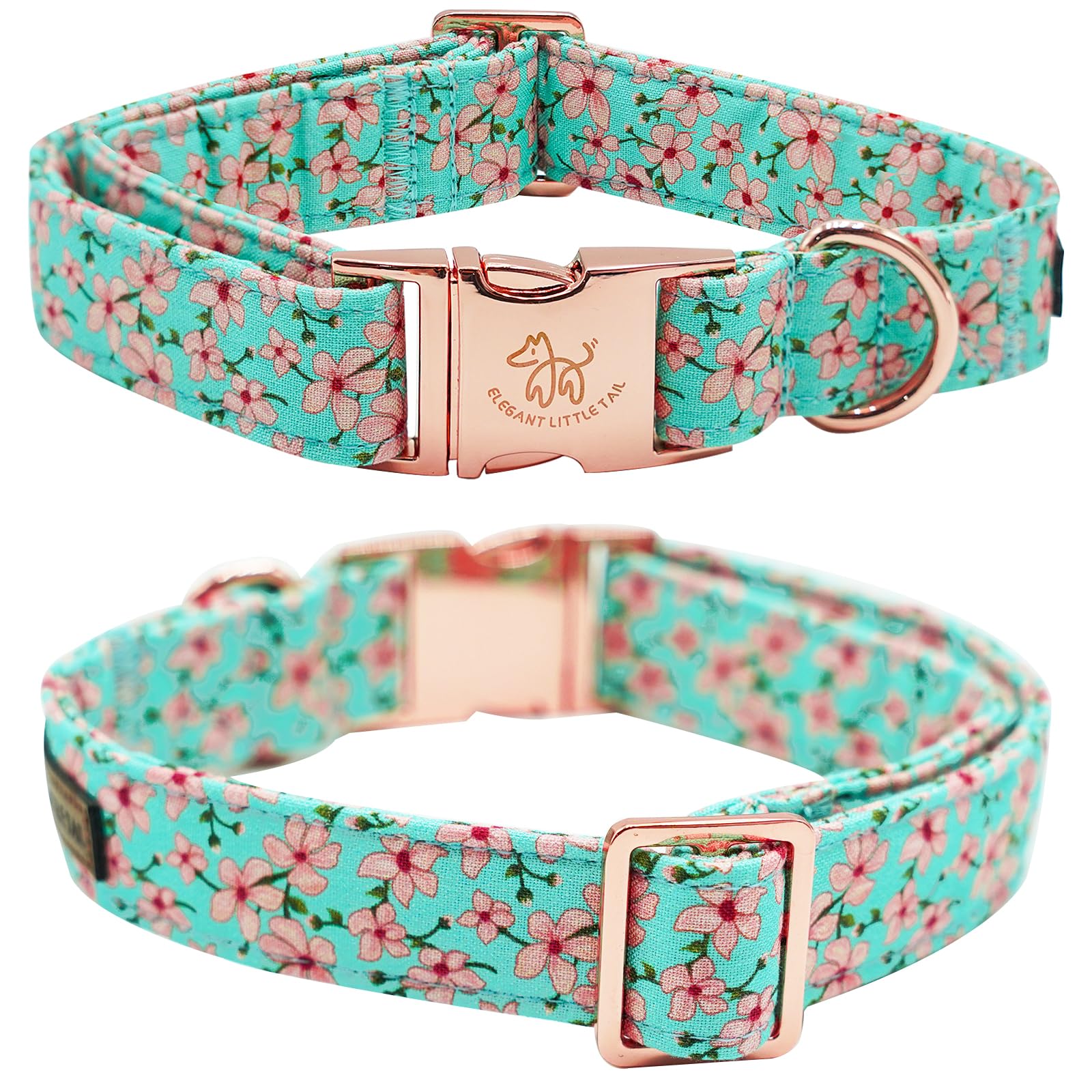 Elegant little tail removable flower bow on collar offers versatile styling options