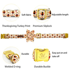Elegant little tail removable flower decoration on collar for versatile styling.