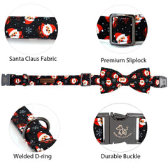 Elegant little tail winter bow-detail collar on medium dogs adds charming holiday style.