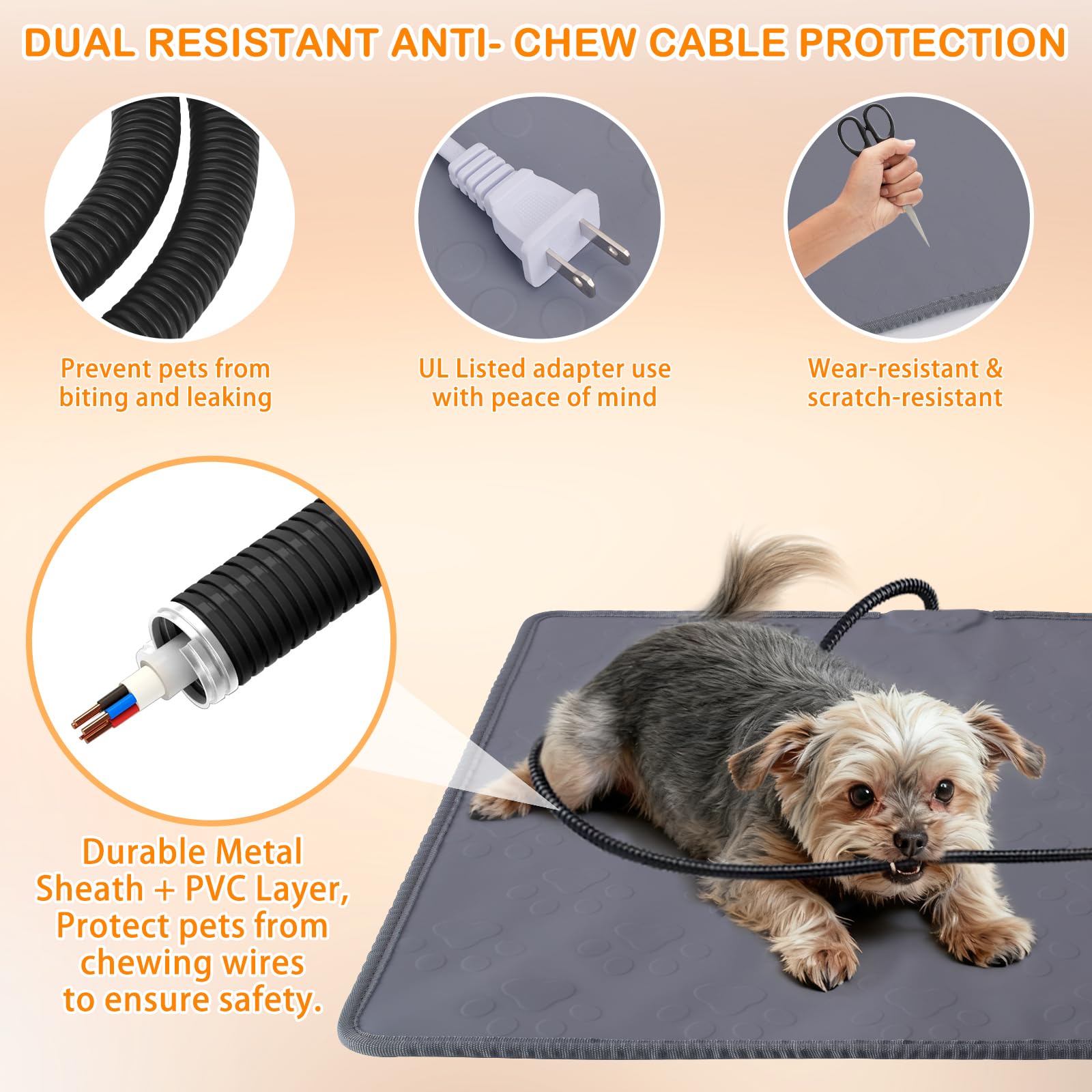 ELEGX chew-resistant cord protects curious pets during use