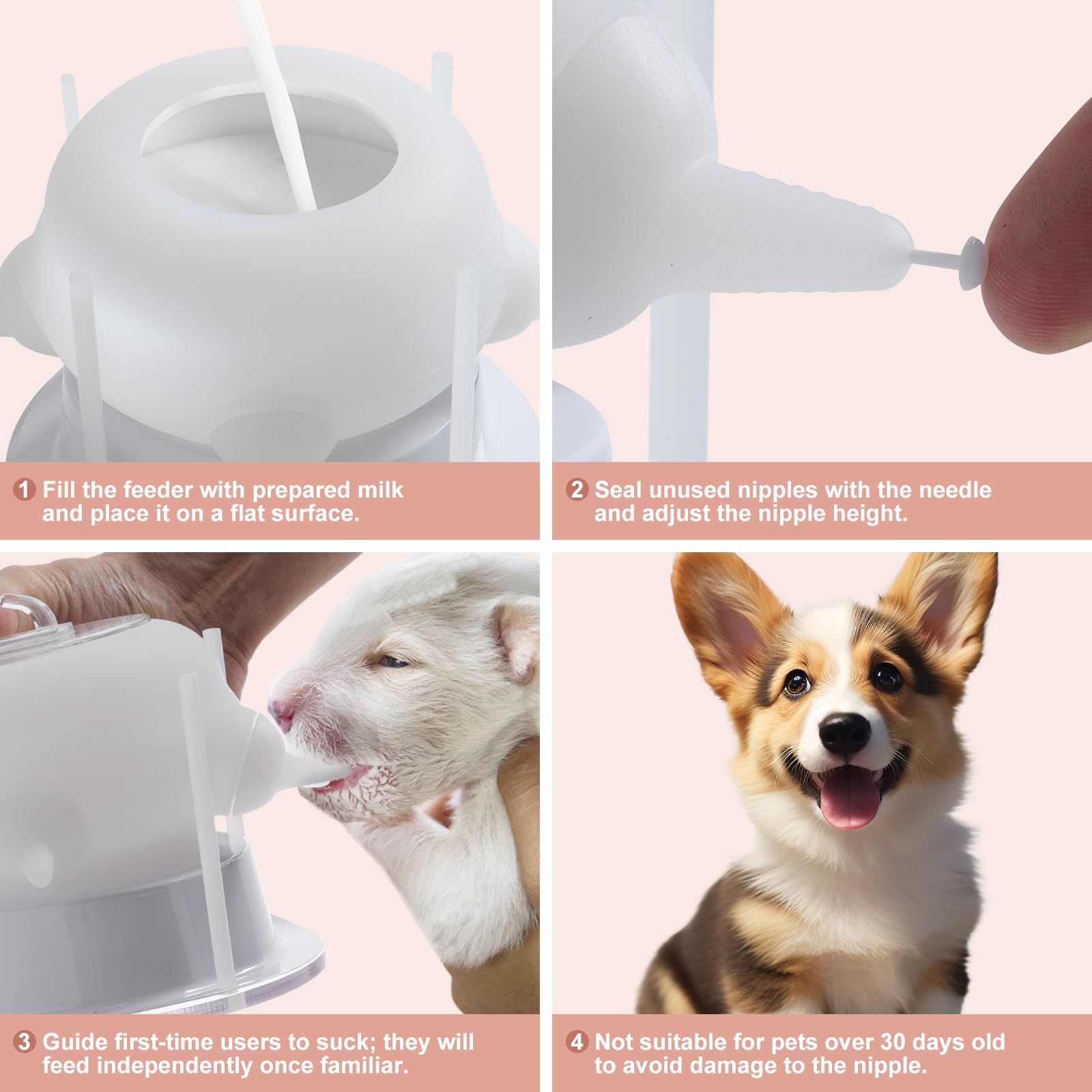 Elevonix feeding syringe 3ml included for gentle manual topping.