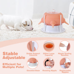Elevonix Nursing Nipple Puppy Feeder adjustable nipple heights customize feeding positions